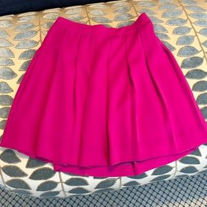 Jcrew hot pink silk skirt